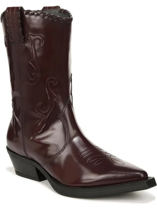 Franco Sarto Shoes - Franco Sarto Lance 2 Western Mid Calf Cowboy Boots Bordeaux Gloss (5)
